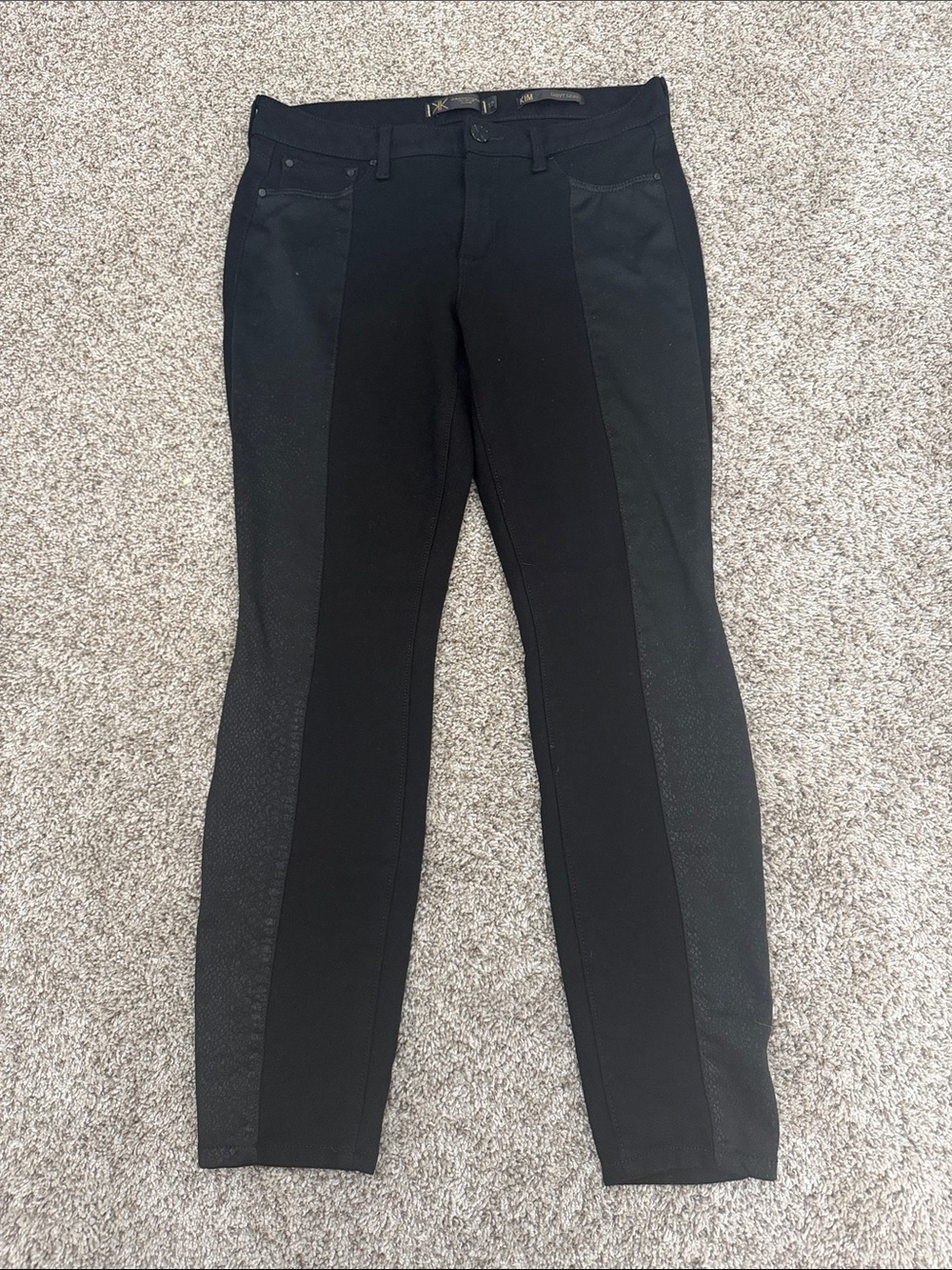 Kardashian Kollection Black Two-Tone Women's Jeggings